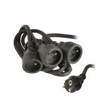 Prolongateur À Triple Tête Pour Chantier Ho7rn-f 16a 3g1,5mm² - Noir 1m - Zenitech - Bricoman