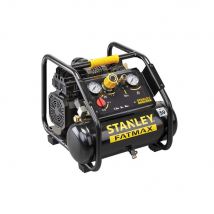 Stanley Fatmax Compresseur Professionnel, Compresseur Sans Huile Silencieux, Compresseur À Faible Bruit 59 Db(a), Horizontal, 1.5 Ch, 8 Bar, Cuve 6 L 
