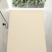 Receveur De Douche 90 X 140 Cm Extra Plat Cover En Résine Surface Ardoisée Sable - Tecnomat