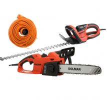 Pack - Dolmar Taille-haie Électrique 670w 65 Cm Ht6510 + Tronçonneuse Électrique 1800w 40 Cm Es43tlc + Rallonge 40m - Bricoman
