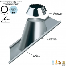 Solin Plomb 5 À 30 Degrés Conduit Double Paroi Isolé Edilinox - Diamètre 150 Mm - Bricoman