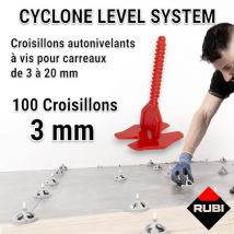 100 Croisillons Autonivellants À Vis 3mm En "i" Cyclone Rubi - Bricoman