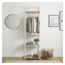 Portant Vêtements June En Bois Et Métal 50x200cm - Bricoman