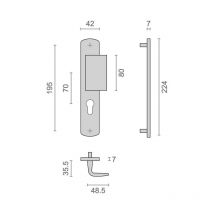 Ensemble Sur Plaque Salome Home Entraxe 195mm Palière Clé I Inox Heracles B Salome 09 - Bricoman