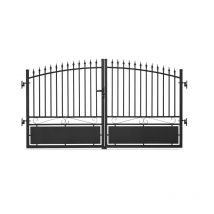 Portail Aluminium Tradition Style Ferronnerie 3m50 Noir - Bricoman
