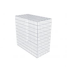 Gabion En Acier Galvanisé 100x100x50cm (lxhxp), Mailles 5 X 10cm, Anneau En Spirale, Cage Métallique Pour Mur Ou Jardin - Bricoman