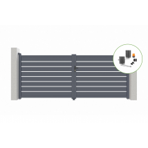 Portail Battant Motorisé 4m Vogel H.160cm + Motorisation Bunker B500 - Bricoman