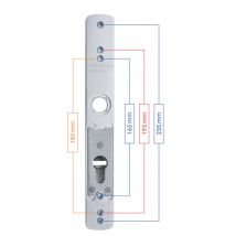 Poignée Étroite Salome Entraxe 70 Mm Champagne Héraclès D 700es F2 - Bricoman