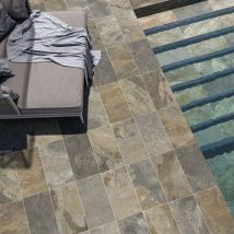 Carrelage Sol Extérieur / Piscine Pierre De Bali Kuta Stone R11 30x60 Cm - Reflex Boutique - Bricoman