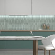 Carrelage Mur Premium Vert Ciel Mat Kit-kat Mosaic Anise Green Matt 11,5x23,1cm - Bricoman