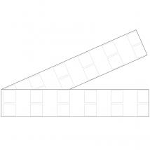 Lot 2 Bandes 52mm X 1m - Double Carrés Blanc - 4640730 - Bricoman