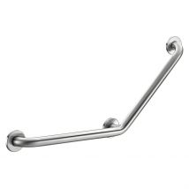 Barre De Maintien Coudée 135° Basic Satiné, 400 X 400 Mm Delabie 35082s - Bricoman