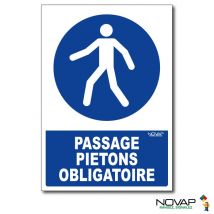Panneau Passage Piétons Obligatoire - Rigide A5 - 4600642 - Bricoman
