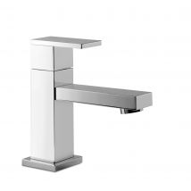 Mitigeur Lave-main En Laiton Design Carré, Robinet Salle De Bain, Chromé - Bricoman