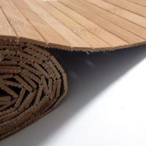 Tapit De Douche En Bambou Enroulable 200x180x2.5 Cm - Bricoman