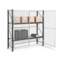 Rayonnage Grillagé Et Verouillable - 2 Niveaux - Module De Départ - 2000x1800x800mm - Raygril/2n/2080/d - Bricoman