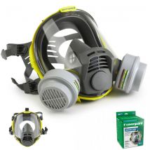 Masque Respiratoire Panarea Twin En Silicone Bi-cartouches Bayonnette Classe 3 - Coverguard - Bricoman