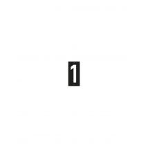 Thirard - Plaque De Signalisation 1, Marquage Blanc Sur Fond Noir, Panneau Abs À Visser, 56x120mm - Thirard - Bricoman