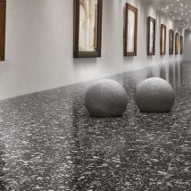 Carrelage Effet Terrazzo Venice 60x60 Graphite - Bricoman