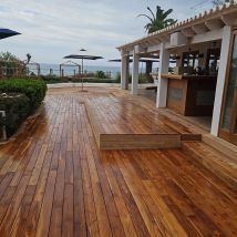 Pack De 10 Lattes (1,7 M2) Sol Extérieur Terrasse Bois Teck Tropical 2x10x170 Cm - Bricoman