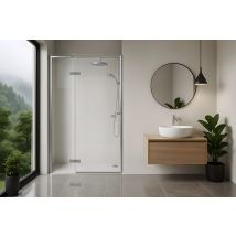 Porte De Douche Rea Atlas Chrome 90 Left + Magnetic Strip - Bricoman