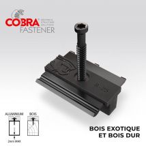 Clip Terrasse Bois Hybrid 8-25 - 90 Clips + Vis 4x43mm - Pour Lames En Bois Exotique Et Bois Durs - Stable, Facile À Poser & Resistant - Bricoman