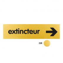 Plaque De Porte Extincteur Flèche Droite - Classique Or 170x45mm - 4490618 - Bricoman
