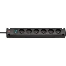 Multiprise Bremounta 6 Prises Brennenstuhl - 3m - H05vv-f3g1.5 Avec Interrupteur - Noir - 1150651316 - Bricoman