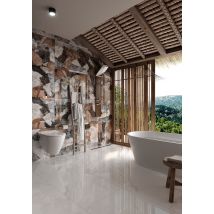 Carrelage Sol/mur Effet Marbre Marron Patchwork L.120 X L.60 Cm Majorca Tiffany - Bricoman