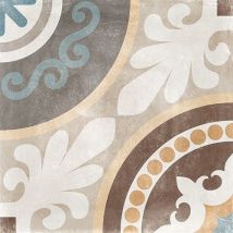 Carrelage Carreaux De Ciment Cambera Fleuras Motif 60x60 Cm - Bricoman