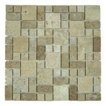 Albedo Pierre - Mosaïque En Travertin Antico Romano Mix - Bricoman