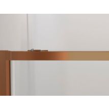 Paroi De Douche Coulissante Twenty - Cuivre - 135-140 Cm - Réversible - Fermeture Amortie - Traitement Anticalcaire - Tecnomat