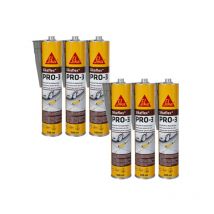 Lot De 6 Mastics Autonivelants Sika Sikaflex Pro 3 - Gris Béton - 300ml - Bricoman