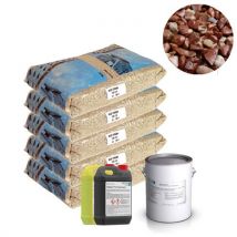Moquette De Pierre - Kit Complet 8m² - Teinte : Rouge - Creation Sud - Bricoman