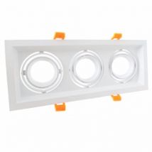 Support Spot Gu10 Led Encastrable Triple Projecteur - Silamp - Bricoman
