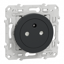 Odace - Prise De Courant 2p+t Affleurante - Anthracite - Connexion Rapide - Schneider Electric - S540052 - Bricoman