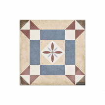 Carrelage Sol / Mur Effet Ciment Motif Coloré 20x20 Cm Art Nouveau Lys Colour (vendu Par Boite De 1m2) - Bricoman