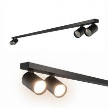 Rampe De Spots Spots De Plafond Malga 4 Line Black 4xgu10 Noire Ip20 Edo - Bricoman