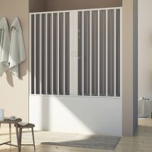 Pare Baignoire 160 Cm H150 En Plastique Pvc Modèle Delfi Avec L'Ouverture Centrale - Bricoman