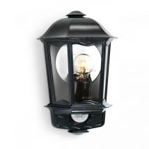 Steinel Applique Extérieure L 190 S Noir Avec Détecteur De Mouvement E27, Max. 100 W - Bricoman