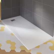 Receveur De Douche Kinedo Kinesurf 4cm 1,40 Mx90 Blanc Grille En Inox Poli Et Bonde Extra-plate - Bricoman