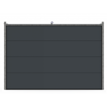 Porte De Garage Onil Sectionnelle | Kit | 200 X 300 Cm | Panneaux Sans Lignes Anthracite | Acier Galvanisé Laqué | Moteur Somfy Io - Bricoman