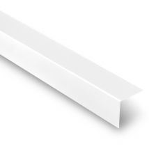 Cornière 80x80 Angle Sortant 90° Acier Laqué 2100 Mm | Blanc | Ral 9010 - Bricoman
