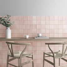 Carrelage Mural Premium Beret Rose Mat 12x12cm - Bricoman