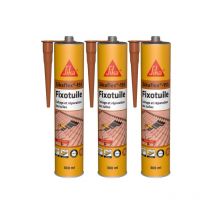 Lot De 3 Mastics Colle Souple Sika Sika Fixotuile - Terre Cuite - 300ml - Bricoman