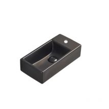Swiss Aqua Technologies Lave-mains Suspendu Brevis Noir 40,5 × 20,5 × 10,5 Cm – Trou De Robinetterie À Droite (satbre4020srbkm) - Bricoman