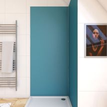 Panneau Mural Finition Aluminium Bleu 90 X 210 Cm - Wall'it Bleu - Bricoman