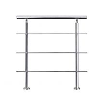 Garde-corps 80cm Avec Main Courante, En Acier Inoxydable 201, Pour Intérieur Et Extérieur, Garde-corps Avec 3 Traverses - Bricoman