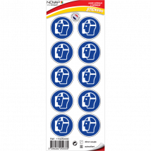 Planche 10 Stickers Ø 40mm - Visière De Protection Obligatoire - 4250335 - Bricoman
