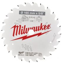 Lame De Scie Circulaire Milwaukee 4932471311 - 24 Dents 1,6x165mm - Bricoman